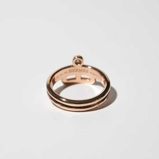 【日本未入荷★上品な輝き】HERMES Bague Link d‘Hermesリング Hermes, Link D, ring